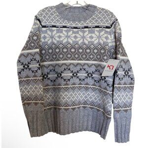 Kari Traa Sweater Womens Size Medium Froya Nordic Fair Aisle Blue Apres Ski